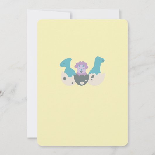 One-A-Saurus' Dinosaurier Erster Bithday Einladung (Rückseite)