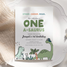 One-a-saurus Geburtstagseinladung