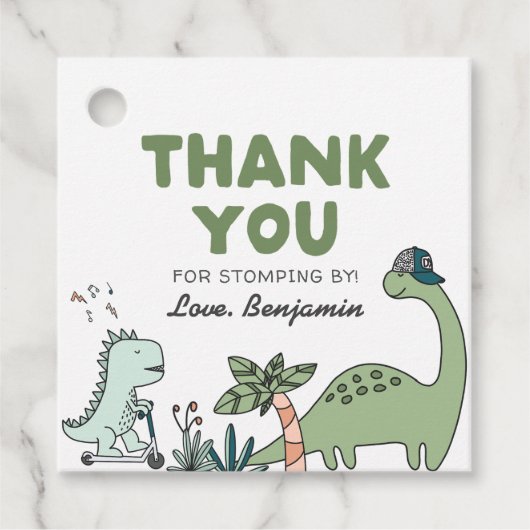 One-a-saurus Geburtstagsparty Favoags Geschenkanhänger (Vorderseite)