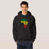 One Africa Pan African Pride Map Flag Black Pride Hoodie (Vorne ganz)