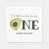 One Avocado Baby First Geburtstag Serviette (Vorderseite)