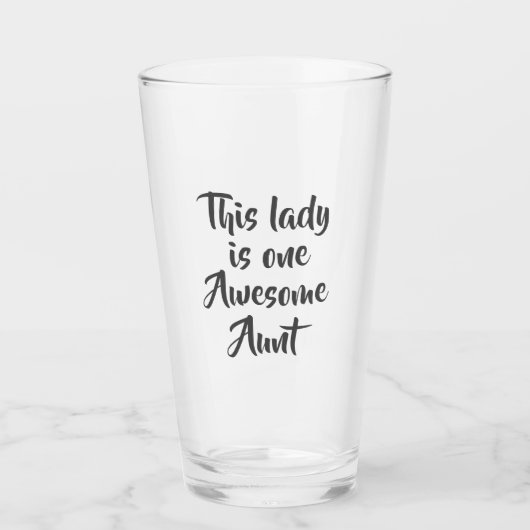 One Awesome Aunt Funny Glas (Vorderseite)