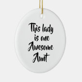 One Awesome Aunt Funny Keramik Ornament (Rechts)