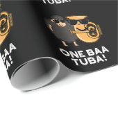 One Baa Tuba Funny Music Sheep Pub Dark BG Geschenkpapier (Rolleneckpunkt)