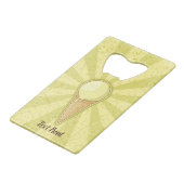 One Ball Ice Creme Cone Geldbeutel Flaschenöffner (Vorderseite Schrägansicht)