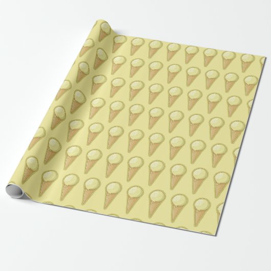 One Ball Ice Creme Cone Geschenkpapier (Ungerollt)
