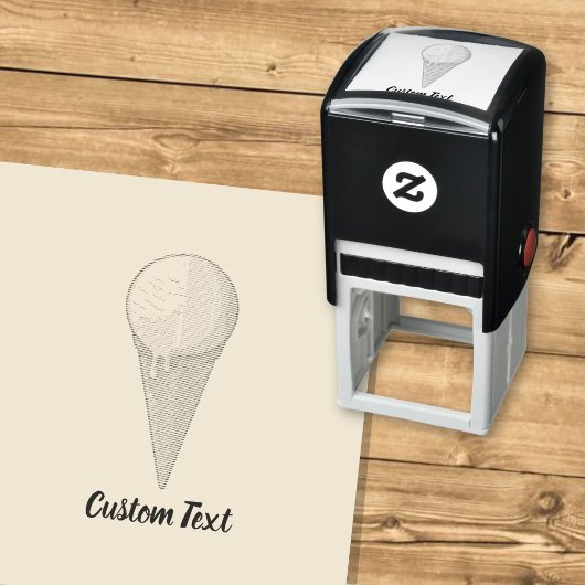 One Ball Ice Creme Cone Permastempel
