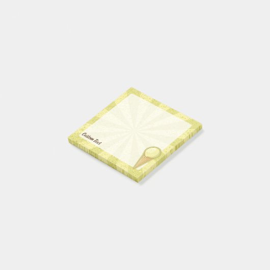 One Ball Ice Creme Cone Post-it Klebezettel (angewinkelt)