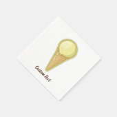 One Ball Ice Creme Cone Serviette (Ecke)