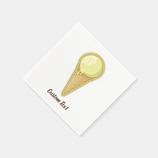 One Ball Ice Creme Cone Serviette (Ecke)