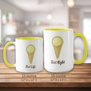 One Ball Ice Creme Cone Tasse