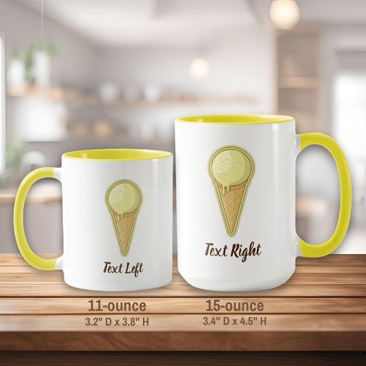 One Ball Ice Creme Cone Tasse