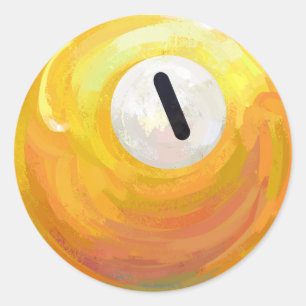 One Ball Runder Aufkleber