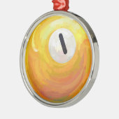 One Ball Silbernes Ornament (Links)