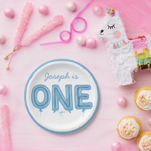 ONE Balloon, First Birthday Boy Party Teller (Party)