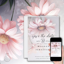 One Beautiful Pink Daisy 2 Save The Date