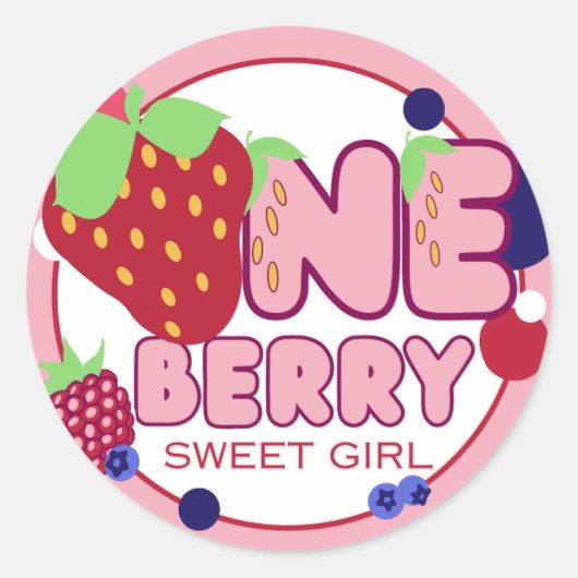 One Berry Sweet Girl Stickers (Vorderseite)