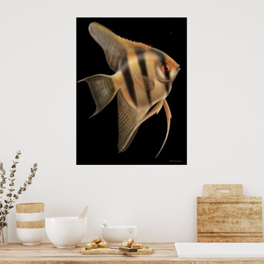 One Big Angelfish Print Poster (Küche)
