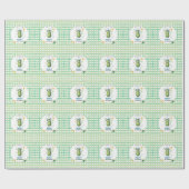 One Big Dill Pickle First Birthday Blue Geschenkpapier (Flach)