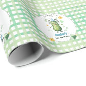 One Big Dill Pickle First Birthday Blue Geschenkpapier (Rolleneckpunkt)