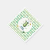 One Big Dill Pickle First Birthday Blue Serviette (Ecke)