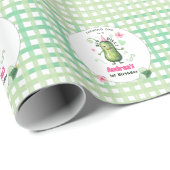One Big Dill Pickle First Birthday Pink Geschenkpapier (Rolleneckpunkt)