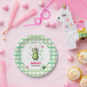 One Big Dill Pickle First Birthday Pink Pappteller (Party)