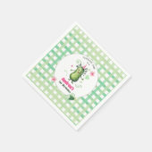 One Big Dill Pickle First Birthday Pink Serviette (Ecke)