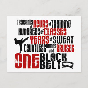 ONE Black Belt 2 KARATE T - SHIRT & APPAREL Postkarte