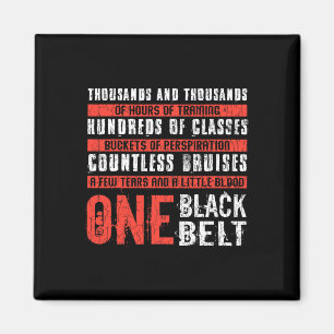 One Black Belt Funny Martial Arts Karate Taekwondo Magnet