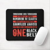 One Black Belt Funny Martial Arts Karate Taekwondo Mousepad (Mit Mouse)