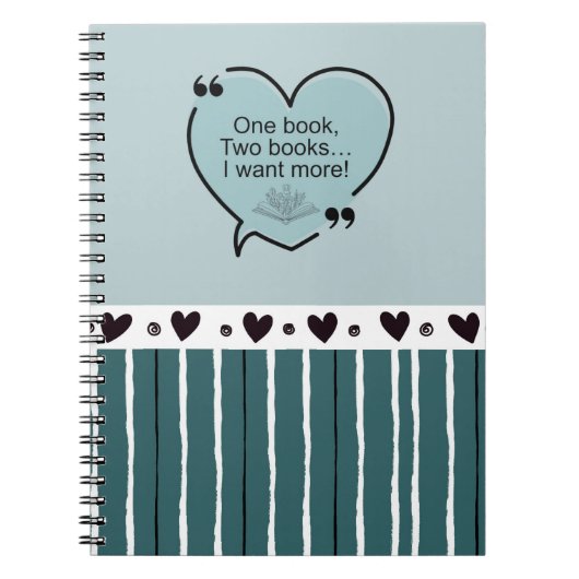 One Book, Two Books... I Want More! Notizblock (Vorderseite)