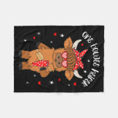One Boujee Heifer Cow Tumbler Happy Valentines Day Fleecedecke (Vorderseite (Horizontal))