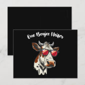 One Boujee Heifer Funny Cow Vintag Retro Postkarte (Vorne/Hinten)