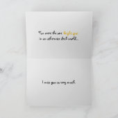 "One Bright Spot" Ich vermisse dich Custom Karte (Innenseite)