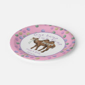 One bump Two bump Twin Baby Shower Pappteller (Schrägansicht)