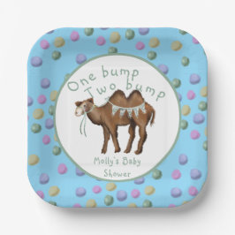 One bump Two bump Twin Baby Shower Pappteller