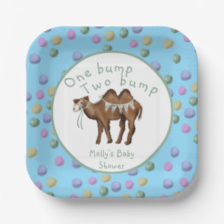 One bump Two bump Twin Baby Shower Pappteller