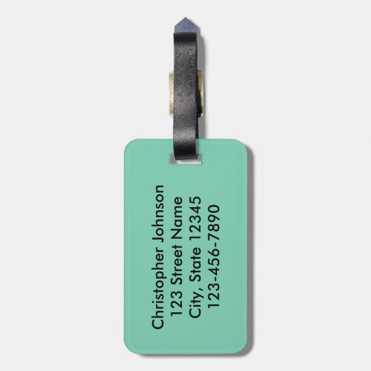 One by One The Pinguins Funny Sprichwort Design Gepäckanhänger (Rückseite vertikal)