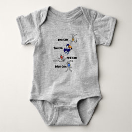One Can Toucan Red Can Blue Can Baby Bodysuit Baby Strampler