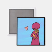 One Cat Lieben Hugs Magnet (Vorderseite/Rückseite)