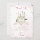 One-ce Upon A Time Princess 1st Birthday Party Dankeskarte (Vorderseite)