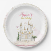 One-ce Upon A Time Princess 1st Birthday Party Pappteller (Vorderseite)