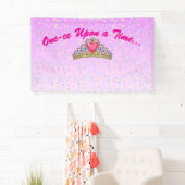 One-ce Upon a Time, Princess crown birthday Banner (Insitu)