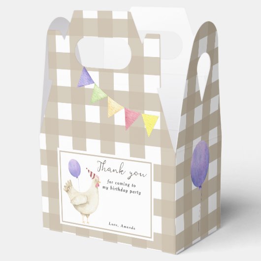 One Chick Erster Geburtstag Danke Geschenkschachtel (Geöffnet)