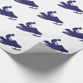One Color Blue Snowmobiler Geschenkpapier (Ecke)