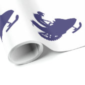 One Color Blue Snowmobiler Geschenkpapier (Rolleneckpunkt)