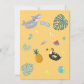 One Cool Dude Summer Party 1st Birthday Invitation Einladung (Rückseite)