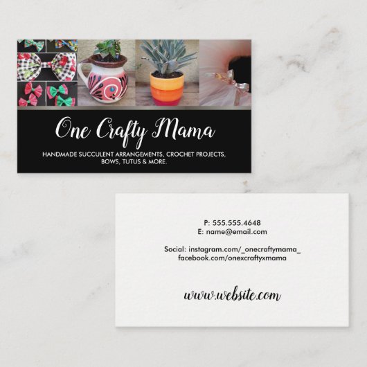 One Crafty Mama Visitenkarte (Vorne/Hinten)