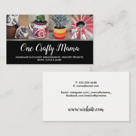 One Crafty Mama Visitenkarte (Vorne/Hinten)